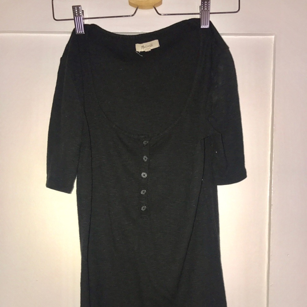 Madewell button up Black Tee XS